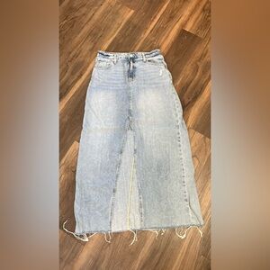 RSQ Denim Maxi Skirt Light Wash Women’s- Classic Denim